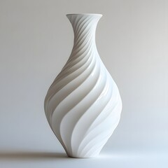 white vase on white wall