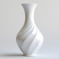 white vase on white background