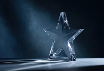 Crystal star award on dark background (1)