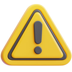 3D Warning Alert Icon