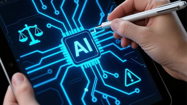 Artificial intelligence development ethical standards legal framework compliance policy regulation governance digital technology ensuring responsible AI trust and digital transformation - Powered by Adobe