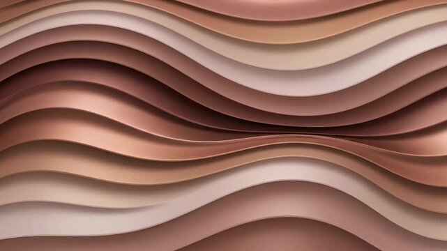 Abstract brown gradient background of wavy lines