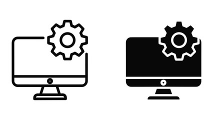 Computer monitor setting configuration icon