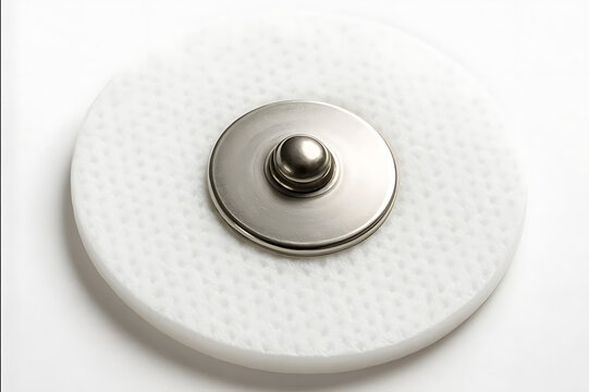 Professional medical ECG electrode patch for heart rate monitoring and diagnostic clinical cardiology assessment in advanced healthcare and pharmaceutical research facilities.