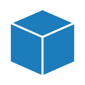 Blue Cube Vector Illustration