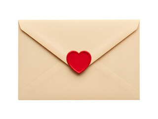 envelope with heart isolated on a transparent background