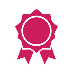 Pink Rosette Icon