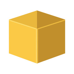 Fototapeta premium Yellow Cube Vector Illustration