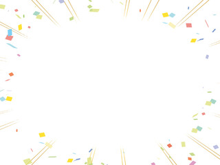 Obraz premium 集中線, 漫画, 黄色, 光, 効果線, レーヨン, イラスト, サマータイム, 紙吹雪