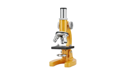 Yellow Microscope with Silver Accents