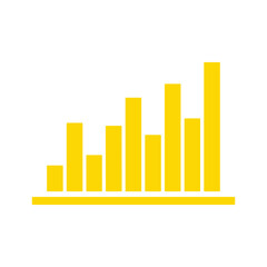 Yellow Bar Graph Illustration