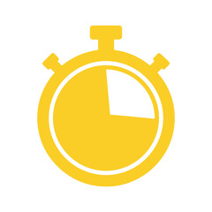 Yellow Stopwatch Vector Icon