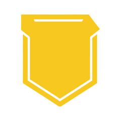 Yellow Shield Icon Vector Illustration