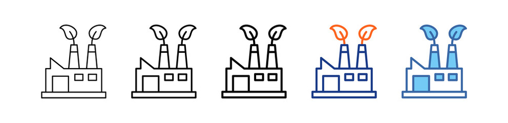 Obraz premium Carbon Neutral Different Set Vector Icon