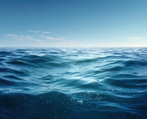 Obraz premium Calm ocean under a clear sky