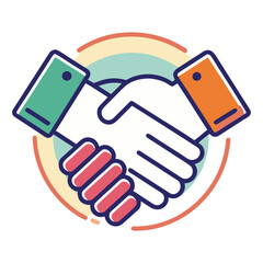 Minimal Handshake Icon Pack Vector