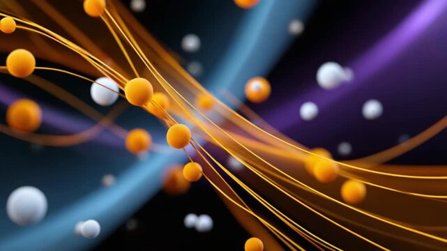 Abstract Spherical Molecular Structure: a visual representation of molecular structures, embodying the interconnectedness and intricate relationships within the scientific domain.