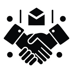 Clean Flat Business Agreement Vector Set