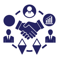 Minimalist Black Handshake Trust Icons