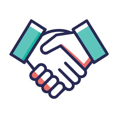 Minimal Handshake Partnership Icon System