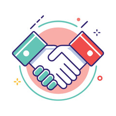 Contemporary Linear Handshake Icon