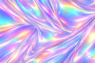 Futuristic Holographic Foil Texture With Rainbow Reflection 