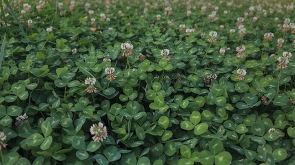 Lucky green shamrocks on st patrick's day celebrations and irish heritage