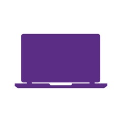 Purple Laptop Vector Illustration
