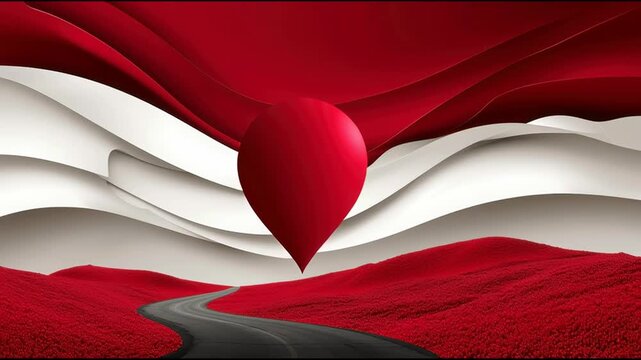 Road marked with a red heart illustrating a customer journey map icon concept for tracking user experience and emotions. Customer Journey Mapping Concept &ndash; Animated Video Version