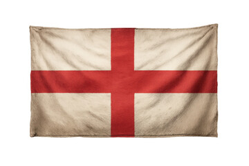 Fototapeta premium England national flag, a vintage saint george's cross banner, showing weathered fabric and a distressed antique texture