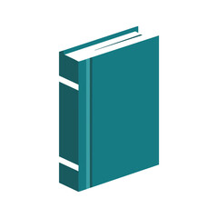 Teal Book Icon Illustration