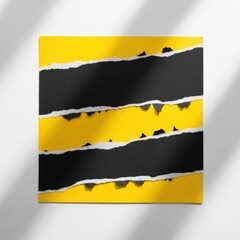 Torn Paper Stripes Yellow Black.