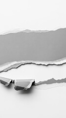 Torn White Paper Edge Closeup.