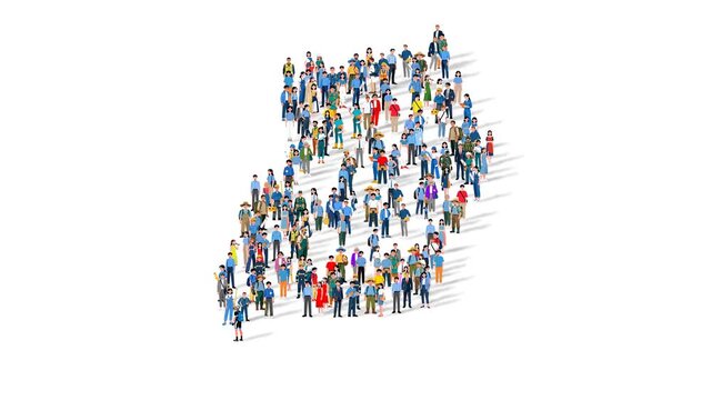 Uganda Nation Population Diversity Country Map Shape Animation