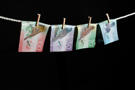 Concept for Money Laundering New Zealand Dollars