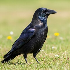 crow on the ground