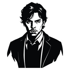 big collection of people silhouettes walking running and standing vector set