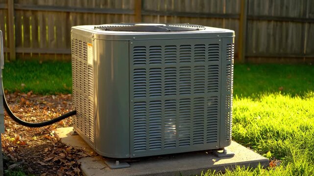 Outdoor AC Unit Running | Home Air Conditioner & HVAC Operation