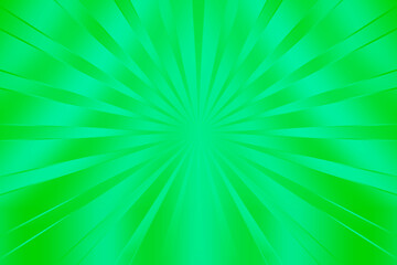 Fototapeta premium Bright green burst background with radial lines creating a dynamic effect illustration