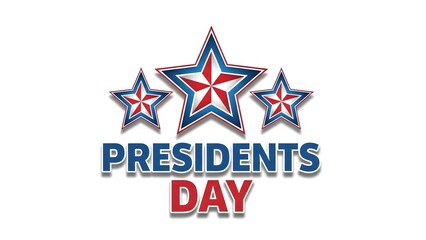 Obraz premium Presidents day graphic with patriotic stars