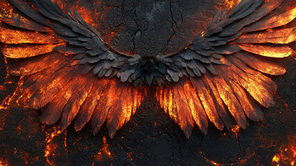 fire burning bird wings texture background, eagle, fly, flame