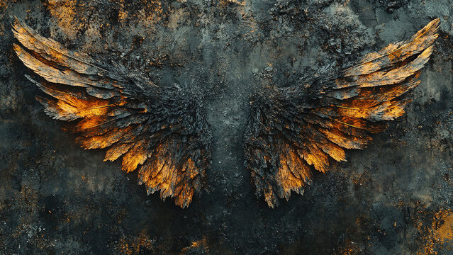 fire burning bird wings texture background, eagle, fly, flame