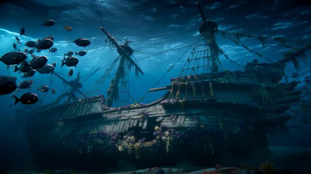 Stunning Underwater Shipwreck: A Lost World Beneath the Waves