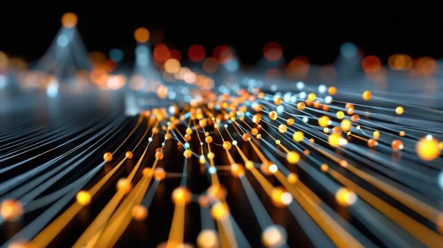 Digital Data Stream: An abstract view of flowing data streams, highlighting the interconnectedness of digital information in a dynamic and visually compelling manner.