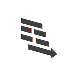 Minimal arrow illustration representing data flow, process direction, automation, or workflow optimization.