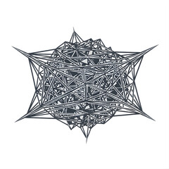 Abstract interconnected network structure symbolizing complexity, neural networks, big data, or system intelligence.