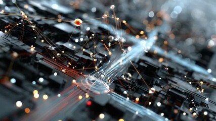 Technological Network: An abstract image of intricate connections, circuits, and data streams, symbolizing the ever-evolving world of technology and the power of networking. - Powered by Adobe