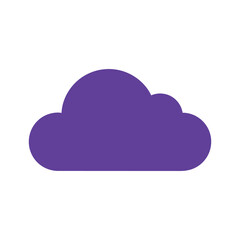 Fototapeta premium Purple Cloud Icon