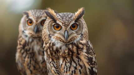 Majestic Spotted Owls in Forest Environment