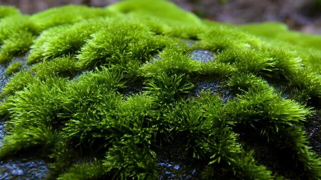 Lush Green Moss Macro: Relaxing Nature Close-up & Details